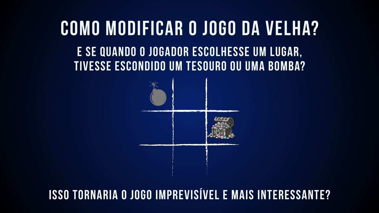 Slide: como modificar o jogo da velha com um tesouro ou uma bomba